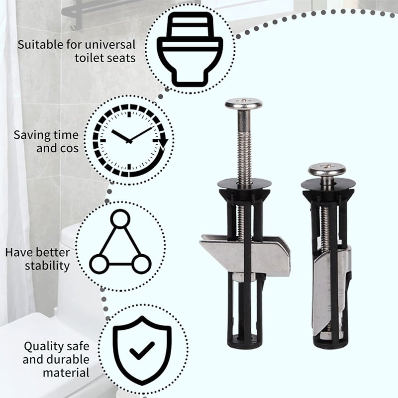 Quick-Fix Toilet Seat Installation Kit with Durable Bolts