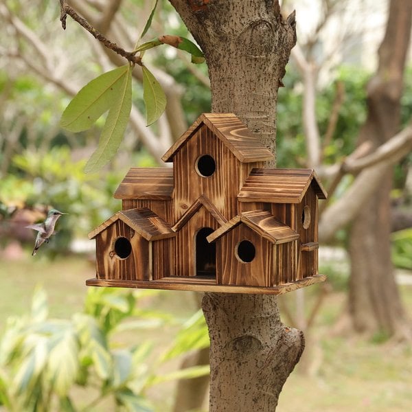 Cozy Weatherproof Home for Small Birds with Safe Reception