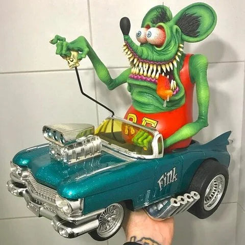 Collectible Rat Fink Model Toy for Halloween Decor