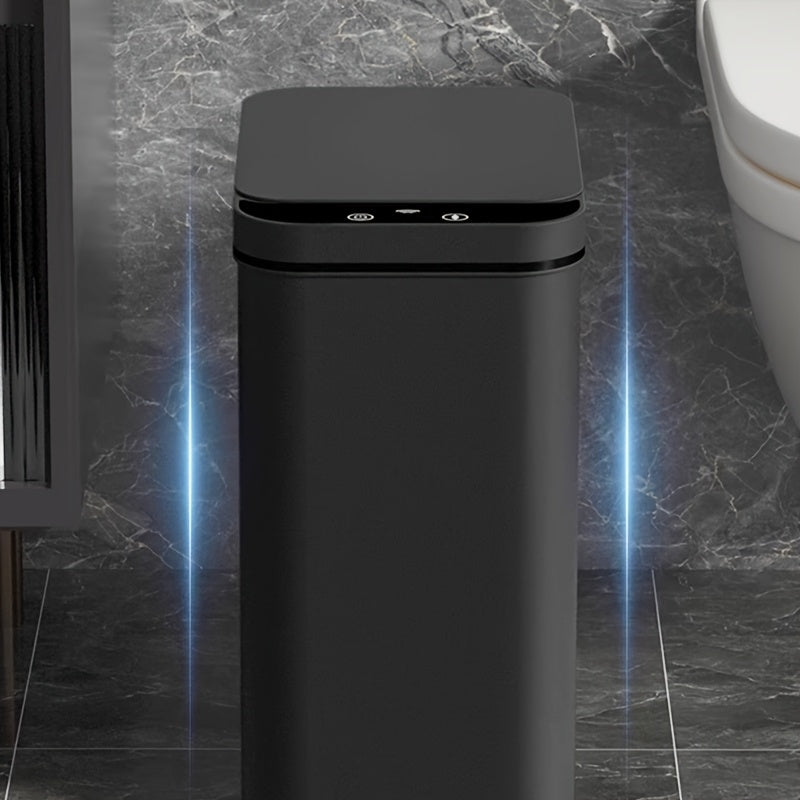 Compact Touchless Trash Can Set with Smart Sensors – 2 Pack (Black)