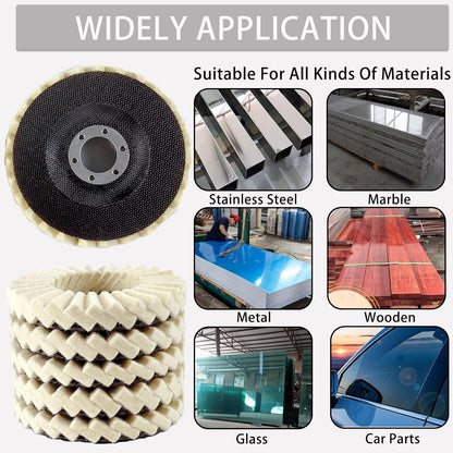 Premium Wool Felt Polishing Pad 125 mm | Durable for Metal & Wood