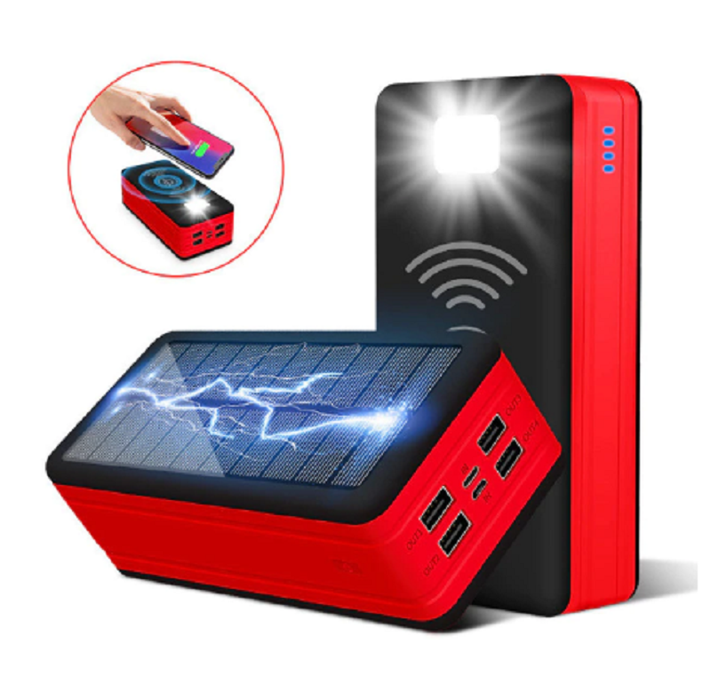Portable Solar Power Bank with Wireless Fast Charging