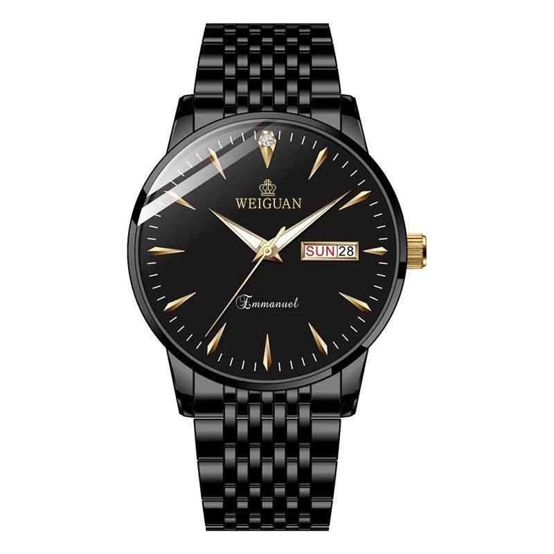Men's Waterproof Watch with Double Calendar and Luminous Features