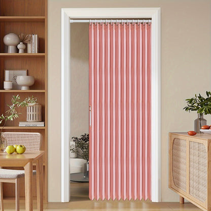 Colorful Magnetic Folding Curtain for Doors – Space-Saving Divider, Washable Polyester
