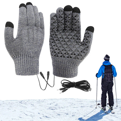 Heated Gloves with USB Rechargeable Feature | Touchscreen Compatible & Non-Slip | Thermal Winter Gloves for Cycling & Outdoor Use