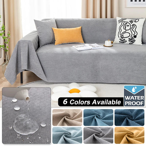 Waterproof Sofa Blanket | Versatile Cover & Scratch Protection | Solid Color & Easy Care