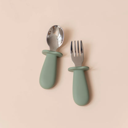 Non-Slip Silicone Baby Feeding Set with Lid and Utensils