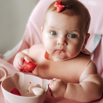 Non-Slip Silicone Baby Feeding Set with Lid and Utensils