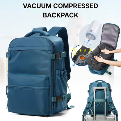 Travel Backpack with Vacuum Compression Feature