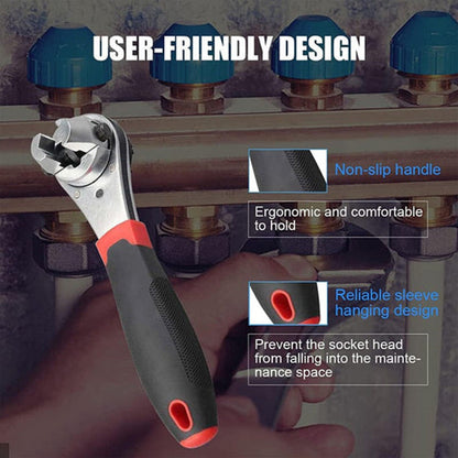Versatile Adjustable Wrench 6–22 mm | 60-Tooth Mechanism for Tight Spaces