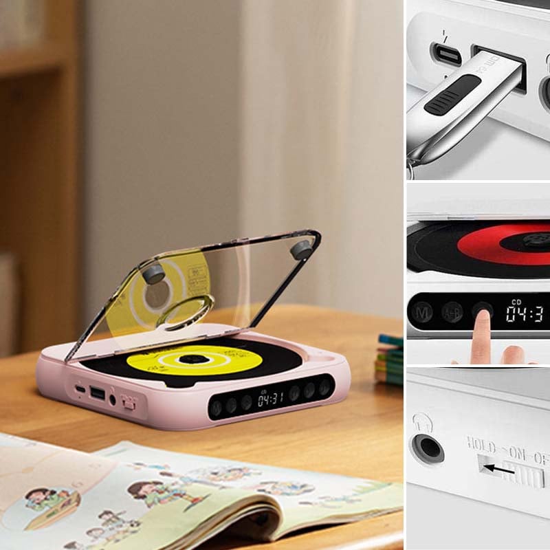 Portable Bluetooth CD Player - Hi-Fi Sound | Multiple Colors