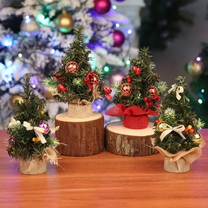 Mini Christmas Tree Table Decoration | Artificial Pine Branches | 20 cm