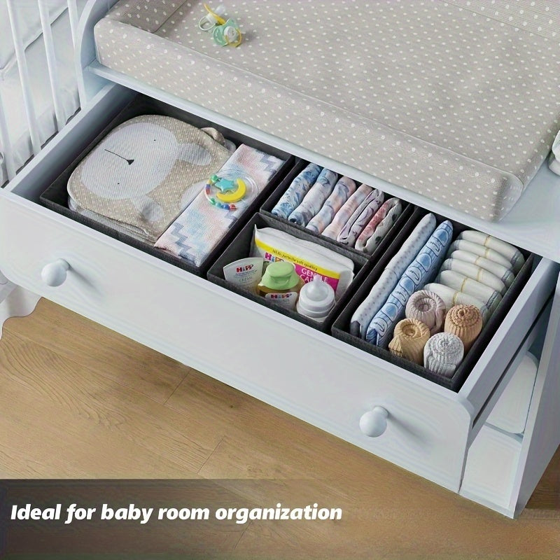12-Piece Folding Organizer Set for Baby and Kids Clothing – Lightweight and Hygienic, Perfect for Drawers