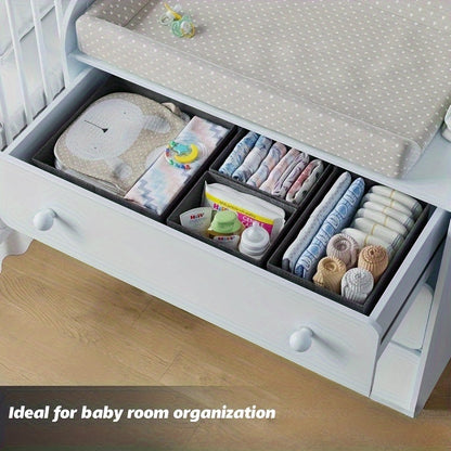 12-Piece Folding Organizer Set for Baby and Kids Clothing – Lightweight and Hygienic, Perfect for Drawers