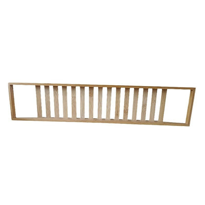 Elegant Bamboo Bathtub Caddy with Slotted Drainage and Comfort Grip
