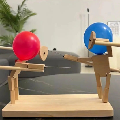 Bamboo Balloon Battle Game | Handmade Wooden Skill Challenge | Includes 100 Balloons – Perfect for Family, Friends & Parties