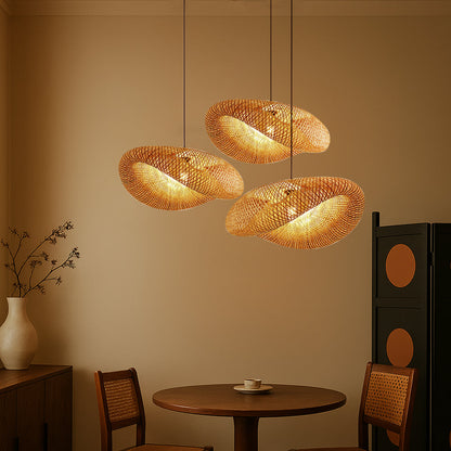 Natural Woven Ceiling Lamp – Bamboo Pendant Lighting Fixture
