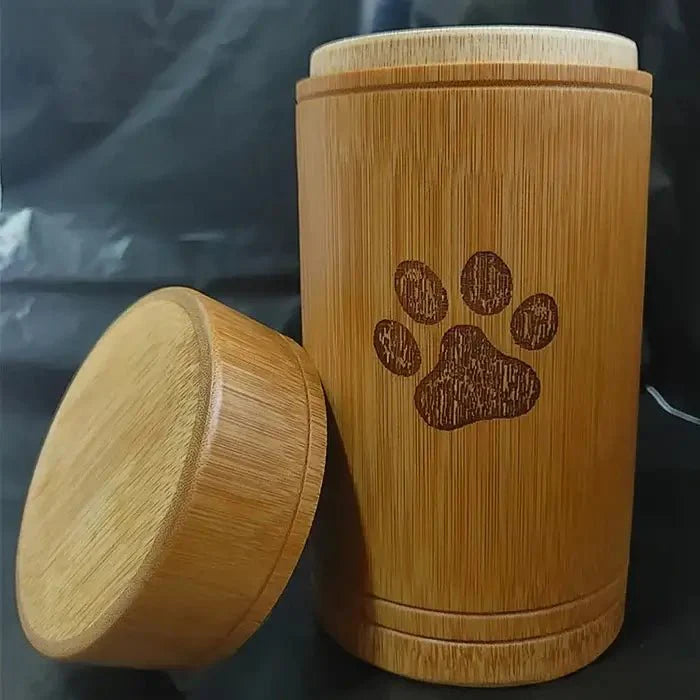 Eco-Conscious Bamboo Pet Memorial Urn
