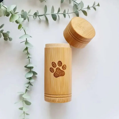 Eco-Conscious Bamboo Pet Memorial Urn