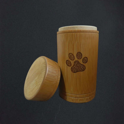 Eco-Conscious Bamboo Pet Memorial Urn