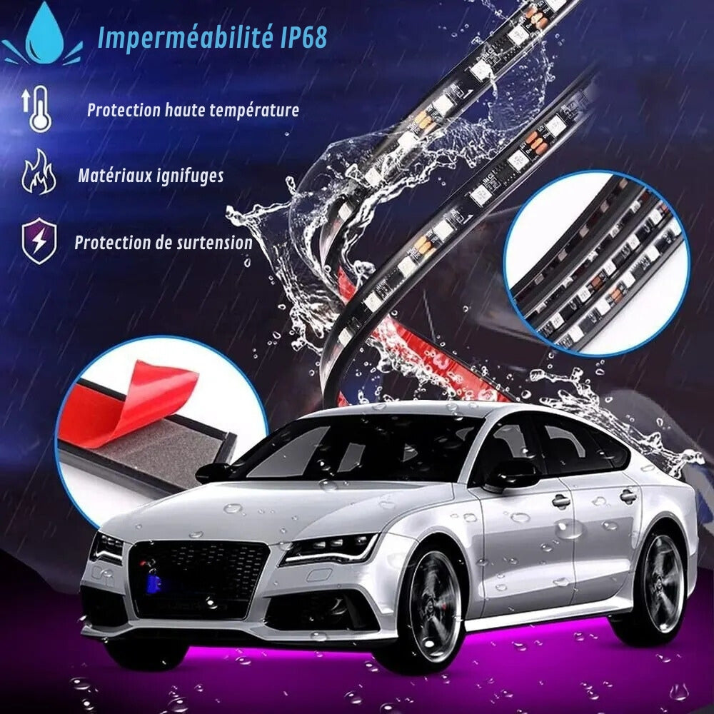 LED Lamp for Under-Car Lighting with Futuristic Design