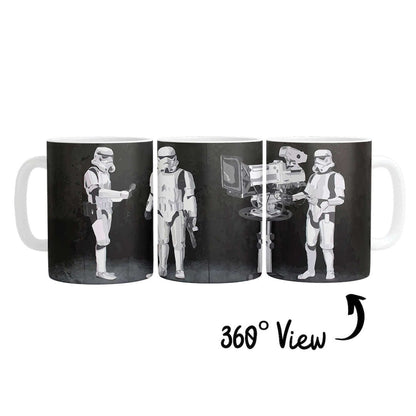 Stormtrooper Filming Oscars Mug Inspired by Banksy Art