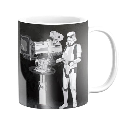 Stormtrooper Filming Oscars Mug Inspired by Banksy Art