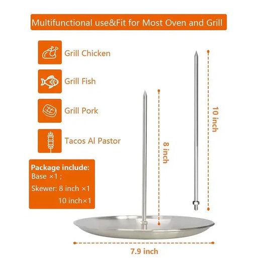BBQ Grill Chicken Roaster Rack with Bowl for Barbecue Cooking
