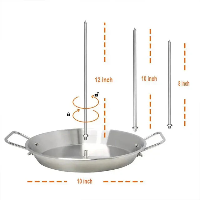 BBQ Grill Chicken Roaster Rack with Bowl for Barbecue Cooking