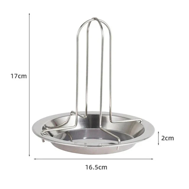 BBQ Grill Chicken Roaster Rack with Bowl for Barbecue Cooking