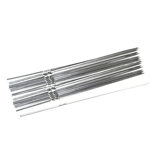 Stainless Steel Skewers for Barbecue - Meat Chunks on Sticks