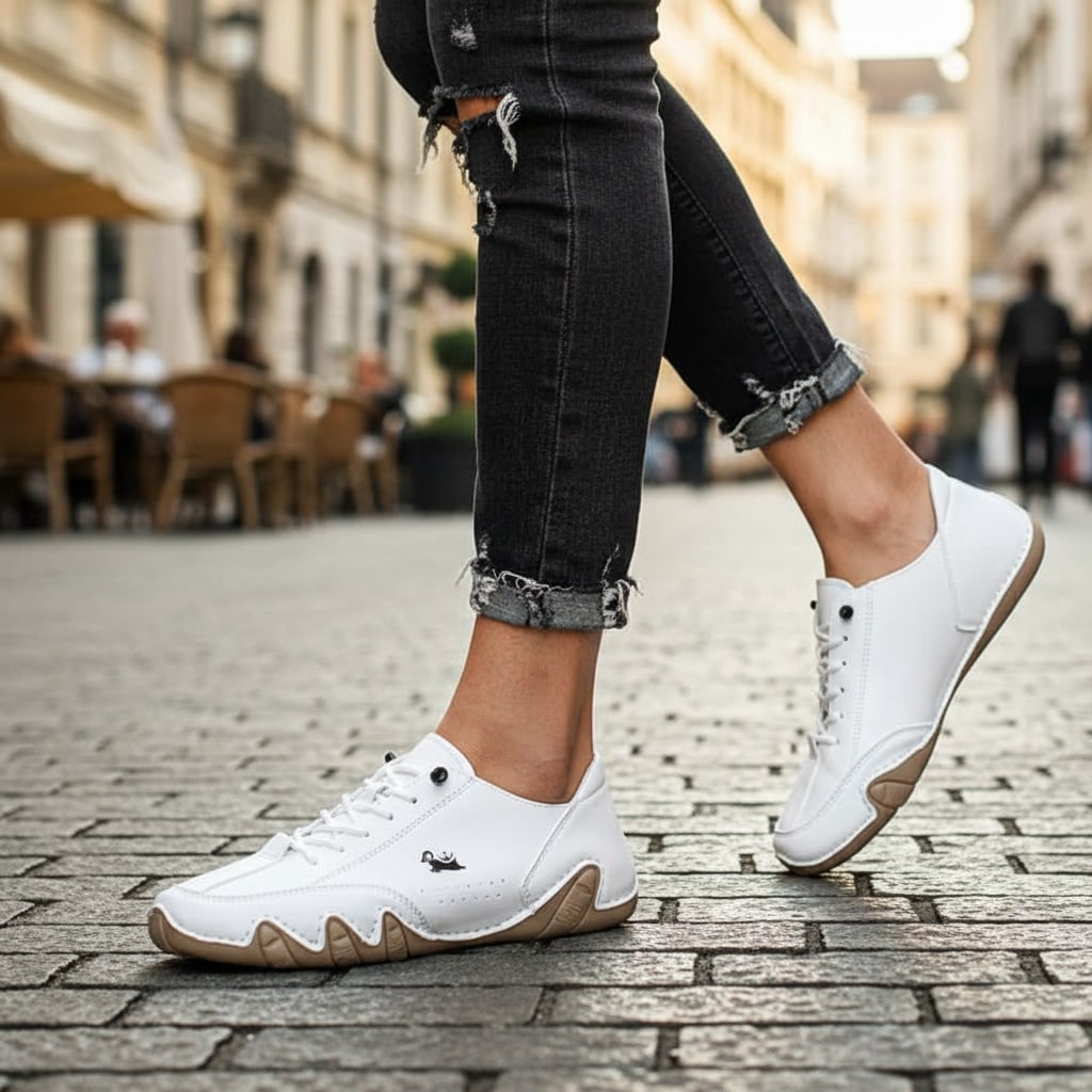 AquaStride Men’s Minimalist Waterproof Sneakers with Flexible Sole