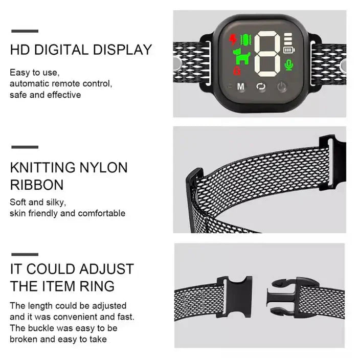Touch Screen Dog Bark Control Collar