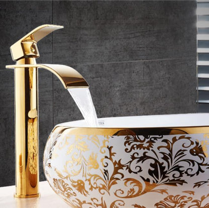 Brass Waterfall Mixer Tap for Vanity Sink Faucet