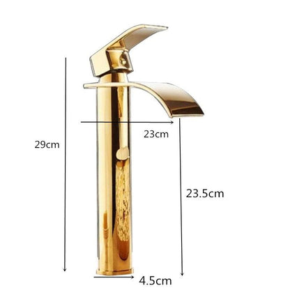 Brass Waterfall Mixer Tap for Vanity Sink Faucet