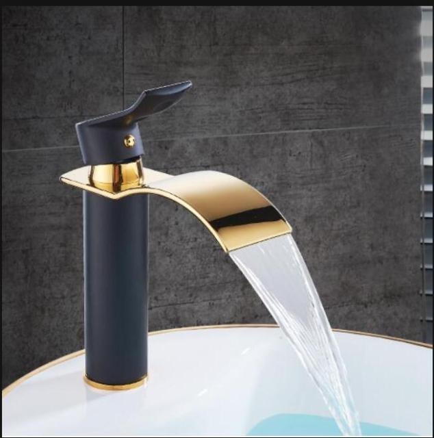 Brass Waterfall Mixer Tap for Vanity Sink Faucet
