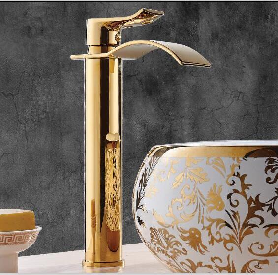 Brass Waterfall Mixer Tap for Vanity Sink Faucet