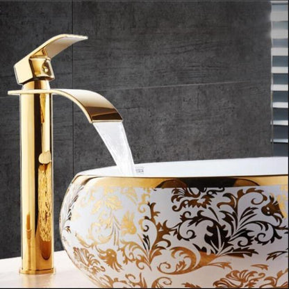 Brass Waterfall Mixer Tap for Vanity Sink Faucet