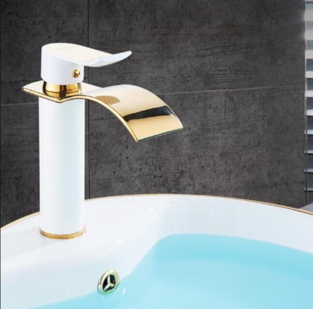 Brass Waterfall Mixer Tap for Vanity Sink Faucet