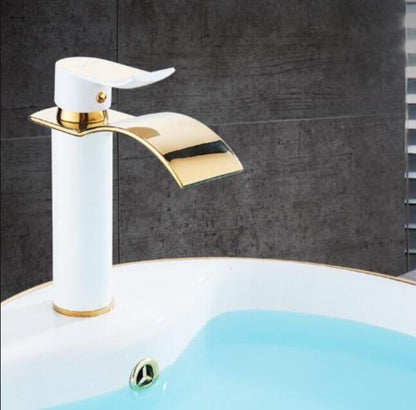 Brass Waterfall Mixer Tap for Vanity Sink Faucet