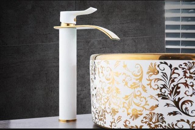 Brass Waterfall Mixer Tap for Vanity Sink Faucet