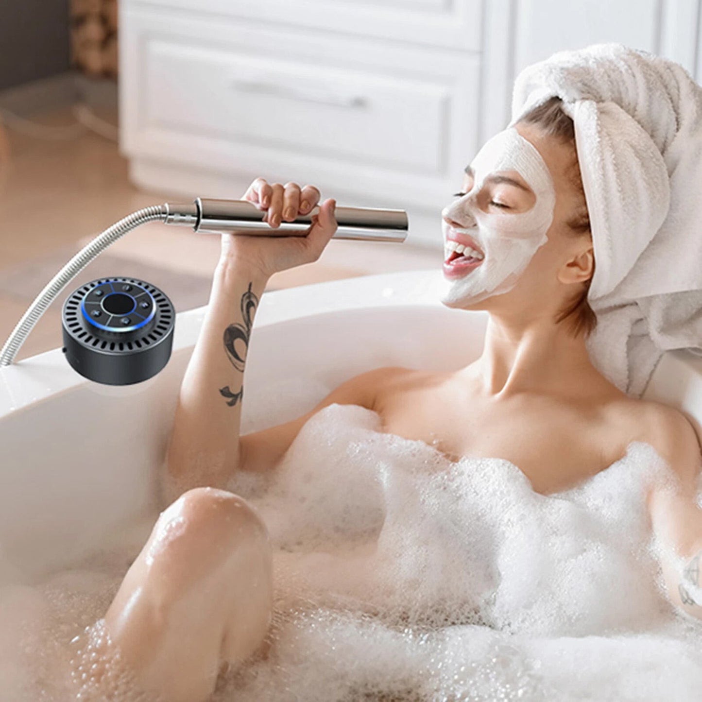 Waterproof Bluetooth Shower Speaker IPX7 for Outdoor Use