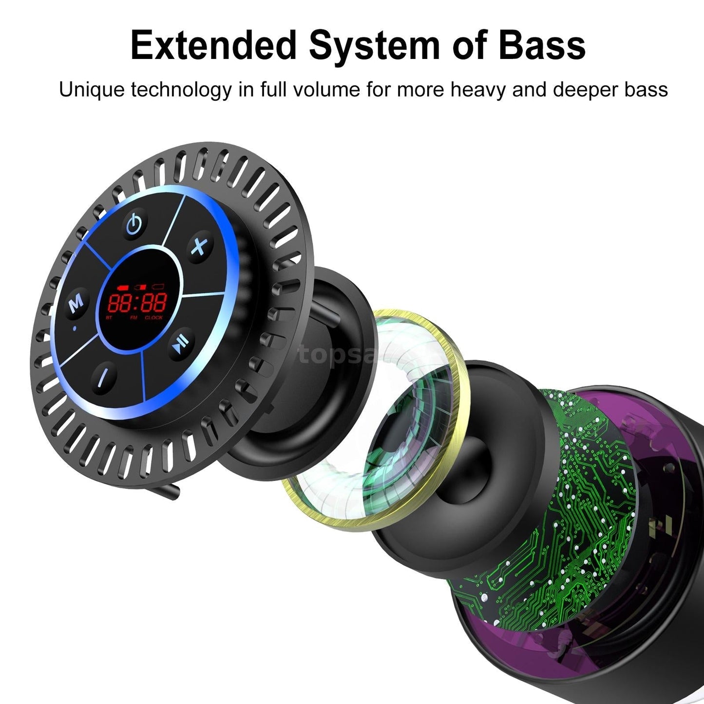 Waterproof Bluetooth Shower Speaker IPX7 for Outdoor Use