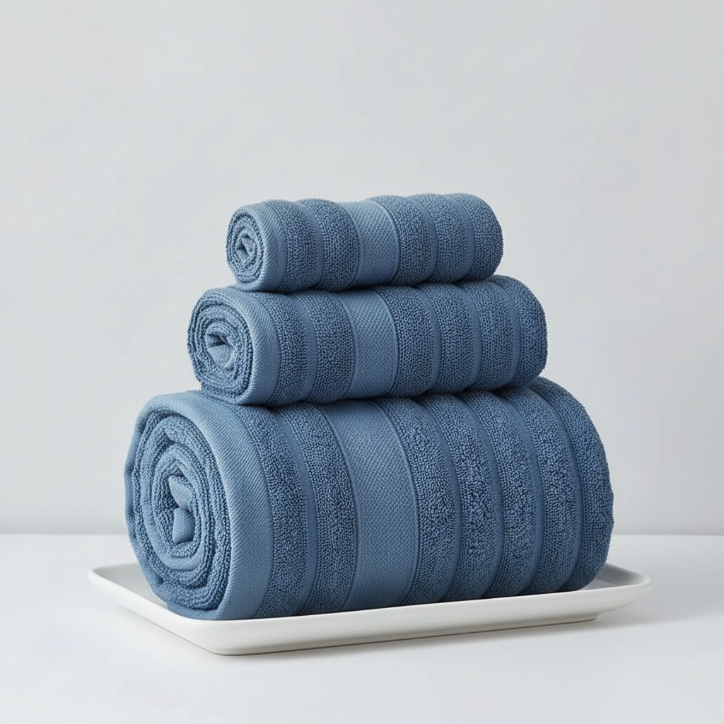 Essential Cotton Towel Trio for Luxurious Bathing Experience