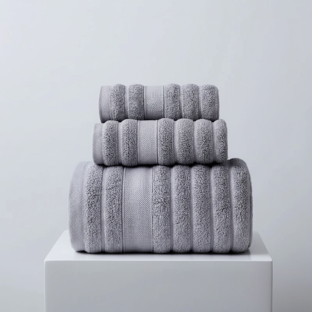 Essential Cotton Towel Trio for Luxurious Bathing Experience