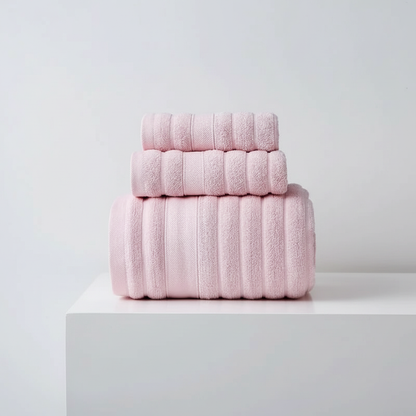 Essential Cotton Towel Trio for Luxurious Bathing Experience