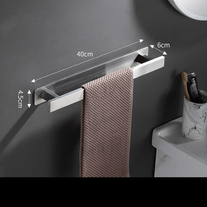 Elegant Adhesive Towel Rack – 40cm Stainless Steel Design