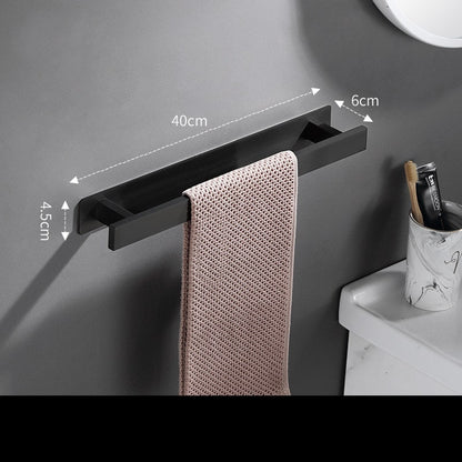Elegant Adhesive Towel Rack – 40cm Stainless Steel Design