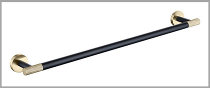 Elegant Wall-Mounted Towel Bar with Luxe Gold Highlights