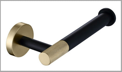 Elegant Wall-Mounted Towel Bar with Luxe Gold Highlights